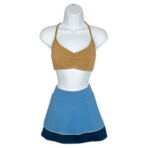 Lija 13” Blue Color Block Tennis Skort